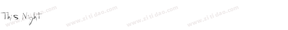 This Night字体转换